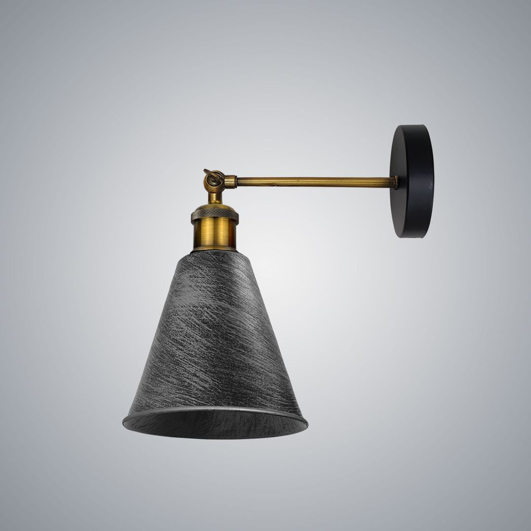 The Millbrook Cone — Brushed Silver Dimmable Wall Sconce