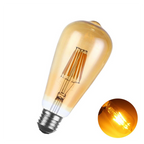 Vintage Edison ST64 LED Filament Bulb – E27 Dimmable Warm White 8W