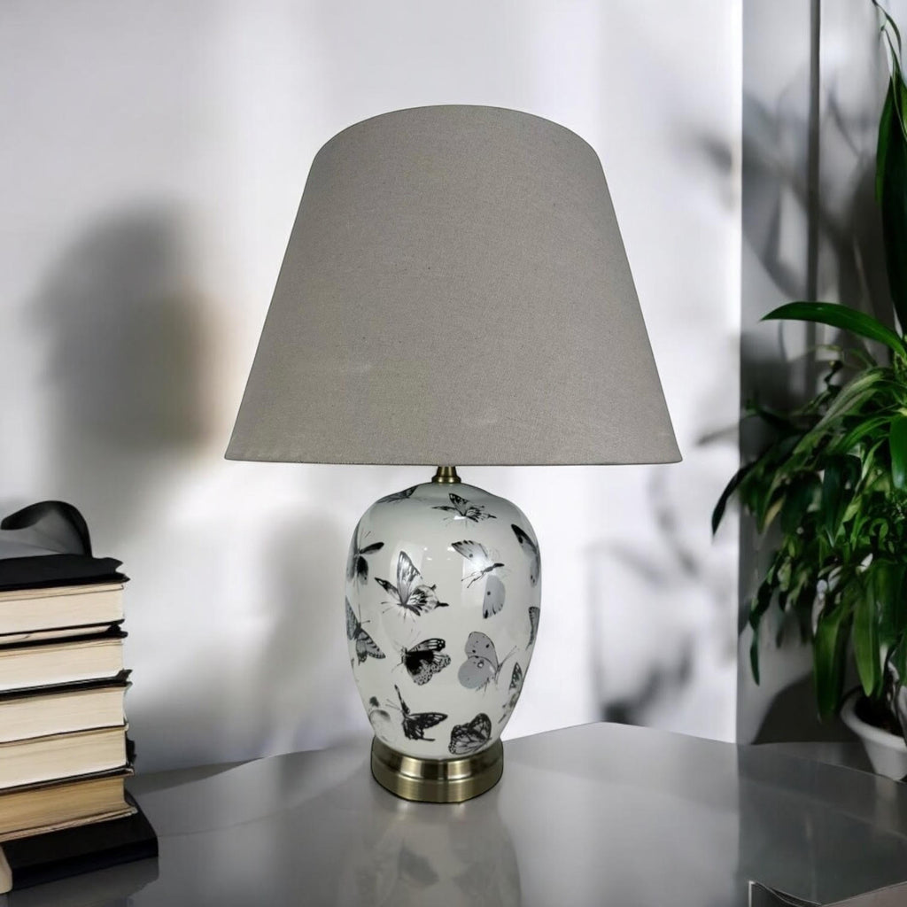 The Cavendish Table Lamp — Ceramic Butterfly Accent Lamp