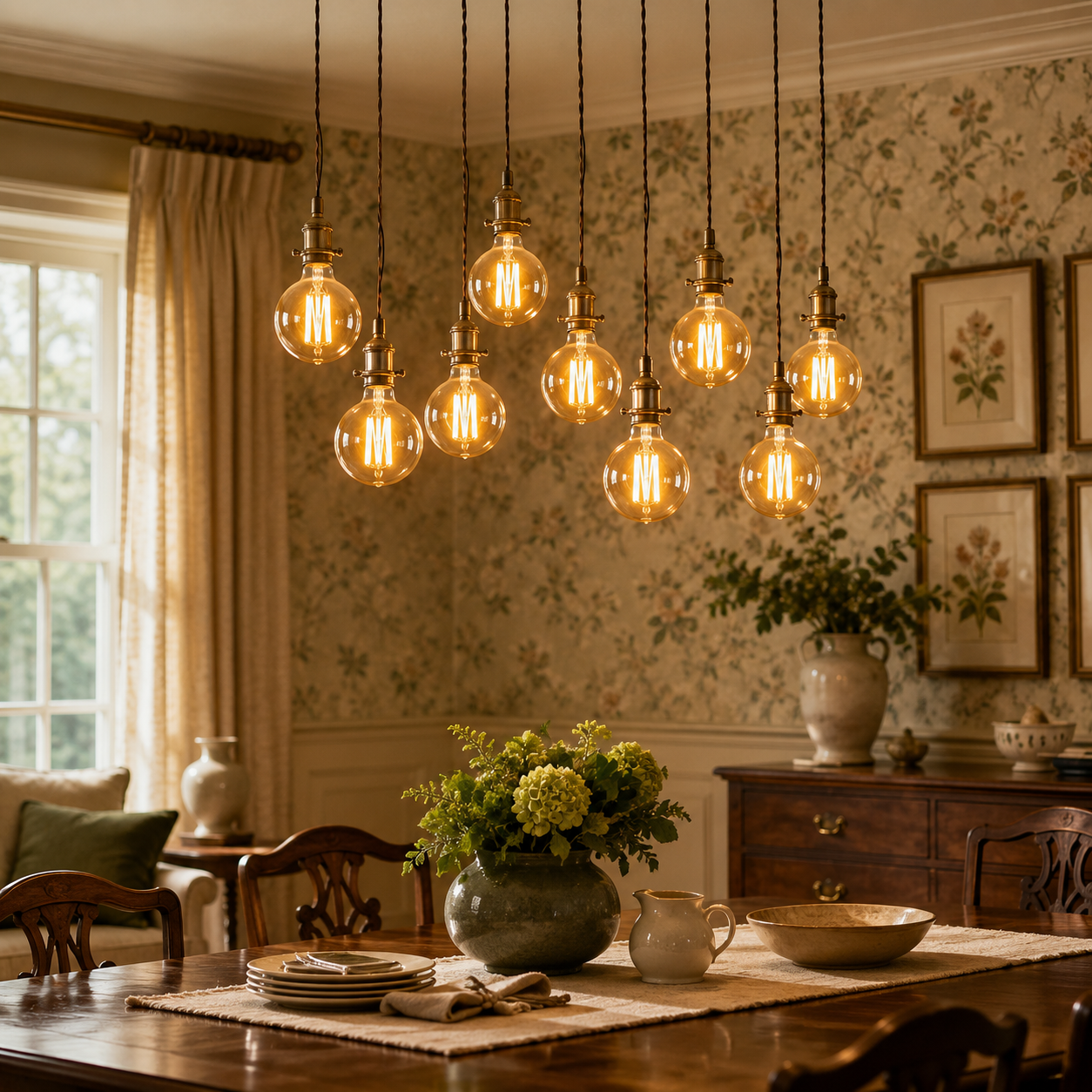Clerkenwell - Vintage G95 Amber Glass LED Bulbs, E27 Dimmable 2700K, 4W, Pack of 10