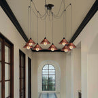 The Ironbridge Pendant — 8-Head Spider Pulley Ceiling Light