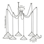 The Ironbridge Pendant — 8-Head Spider Pulley Ceiling Light