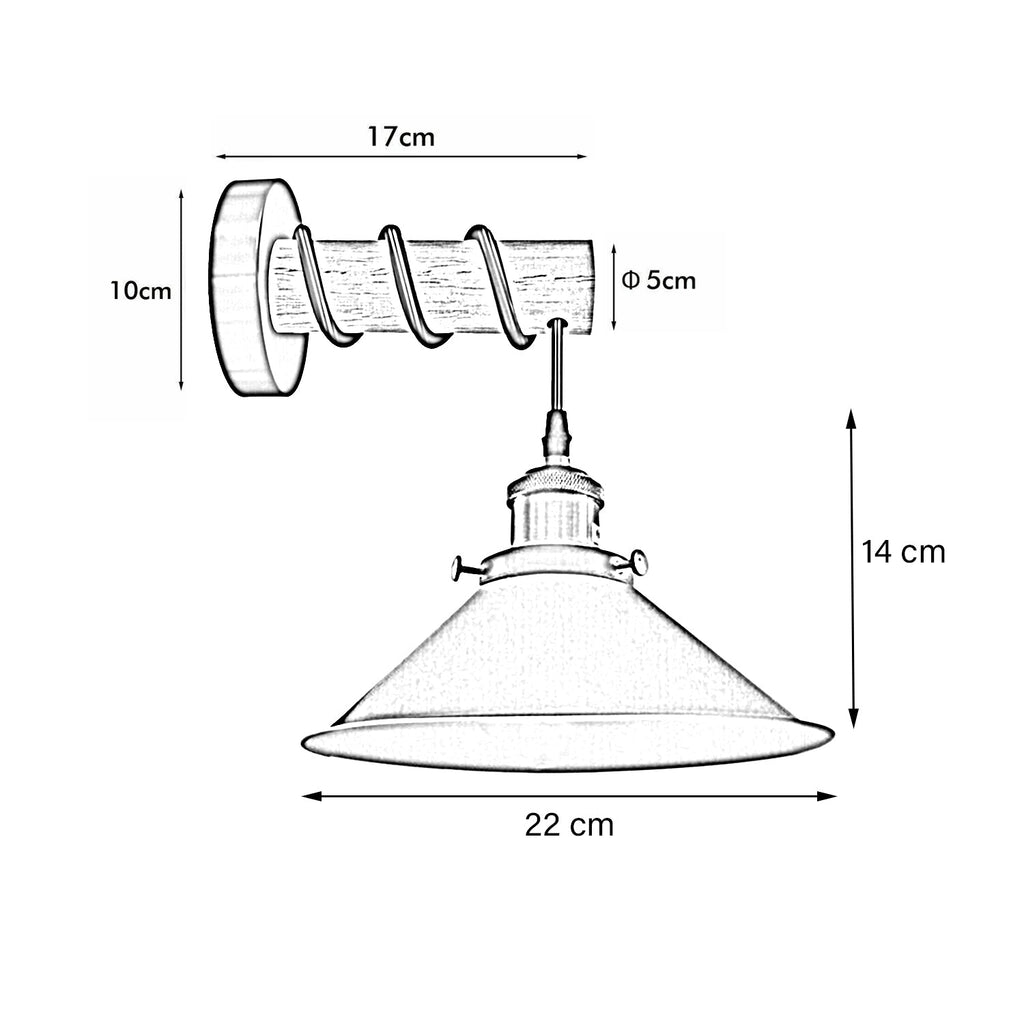 The Rowan Wall Light — Wood Arm, Green Shade