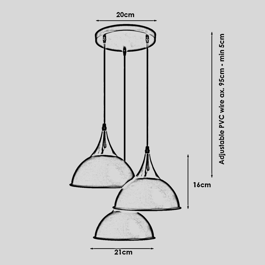 The Rennick Pendant — 3-Light Dome Cluster Ceiling Light