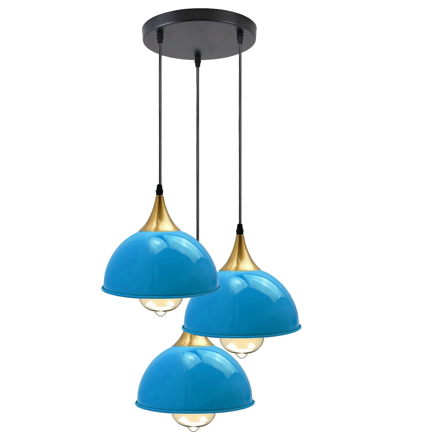 The Azure Ceiling Pendant — Blue Dome Cluster