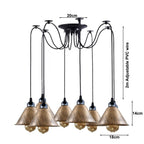 Octavia — 8-Light Spider Pendant in Brass