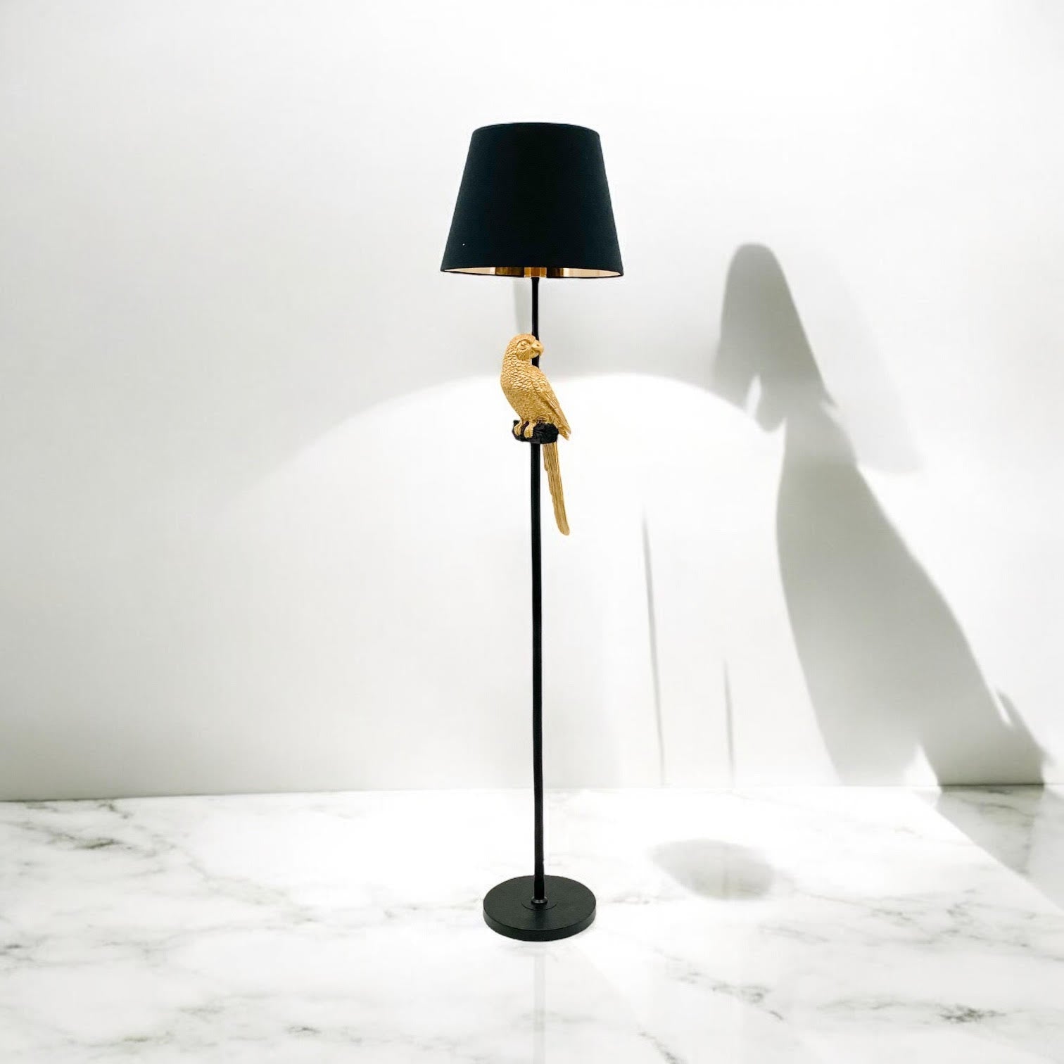 The Percy Floor Lamp — Sculptural Parrot Base Standing Lamp