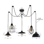 The Widowspire Pendant — 5-Arm Industrial
