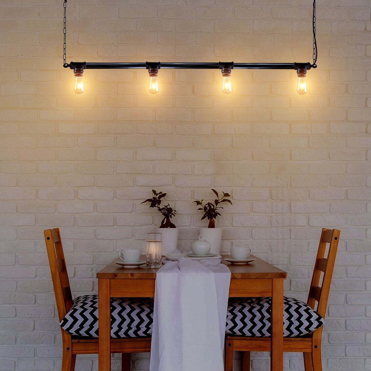 The Sherbourne Bar — 4-Way Industrial Pipe Light