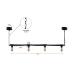 The Sherbourne Bar — 4-Way Industrial Pipe Light
