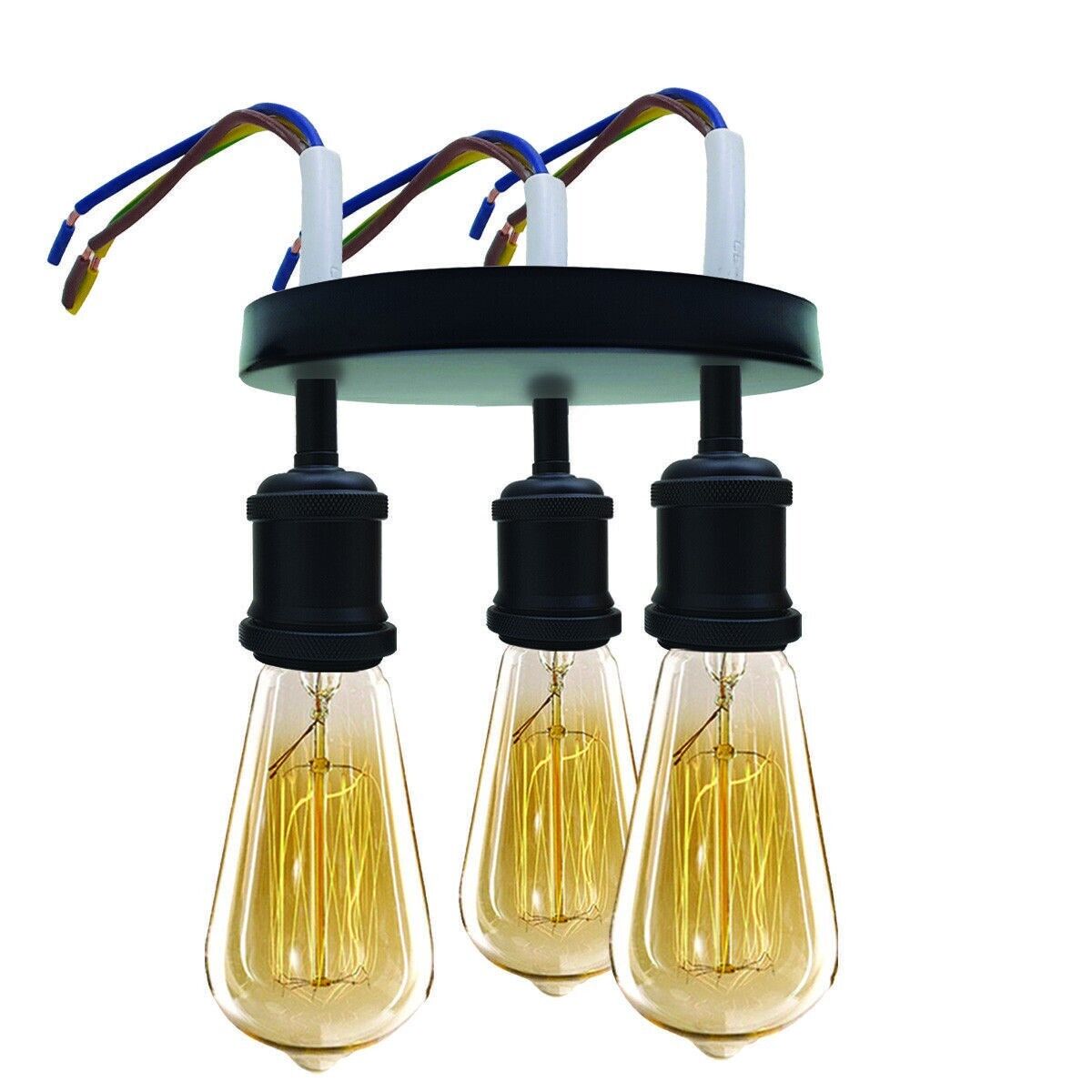 The Corridon Ceiling Light — 3-Way Semi-Flush Exposed Bulb
