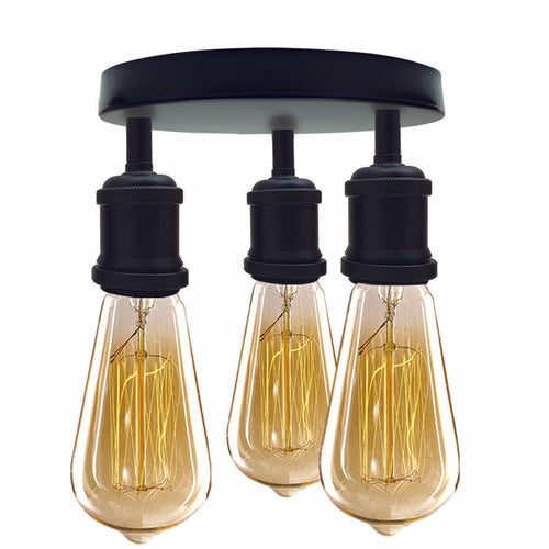 The Corridon Ceiling Light — 3-Way Semi-Flush Exposed Bulb