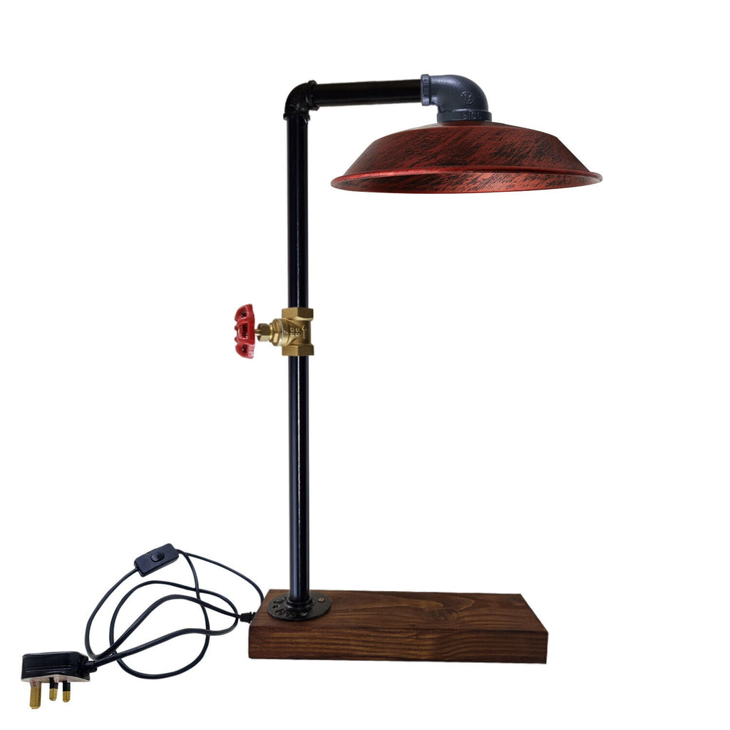 The Copperfield Lamp — Steampunk Pipe Desk Lamp