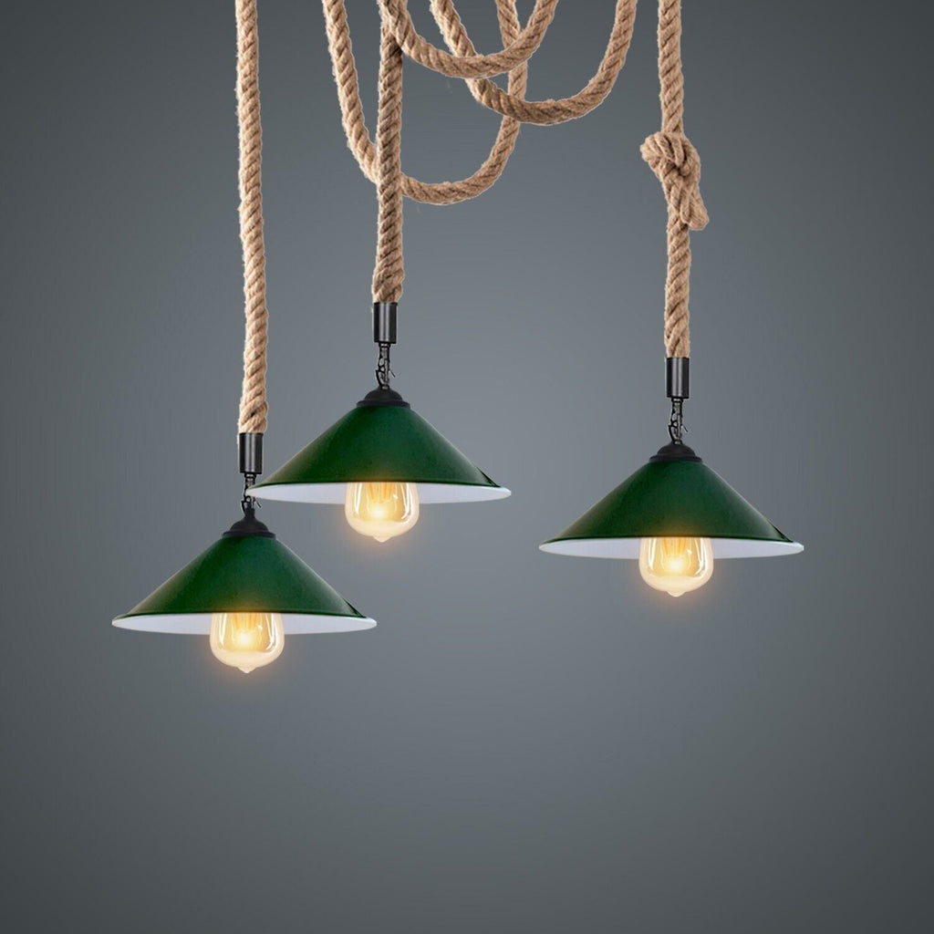 The Marrowdale Pendant Chandelier — Hemp & Cone (3-Head)