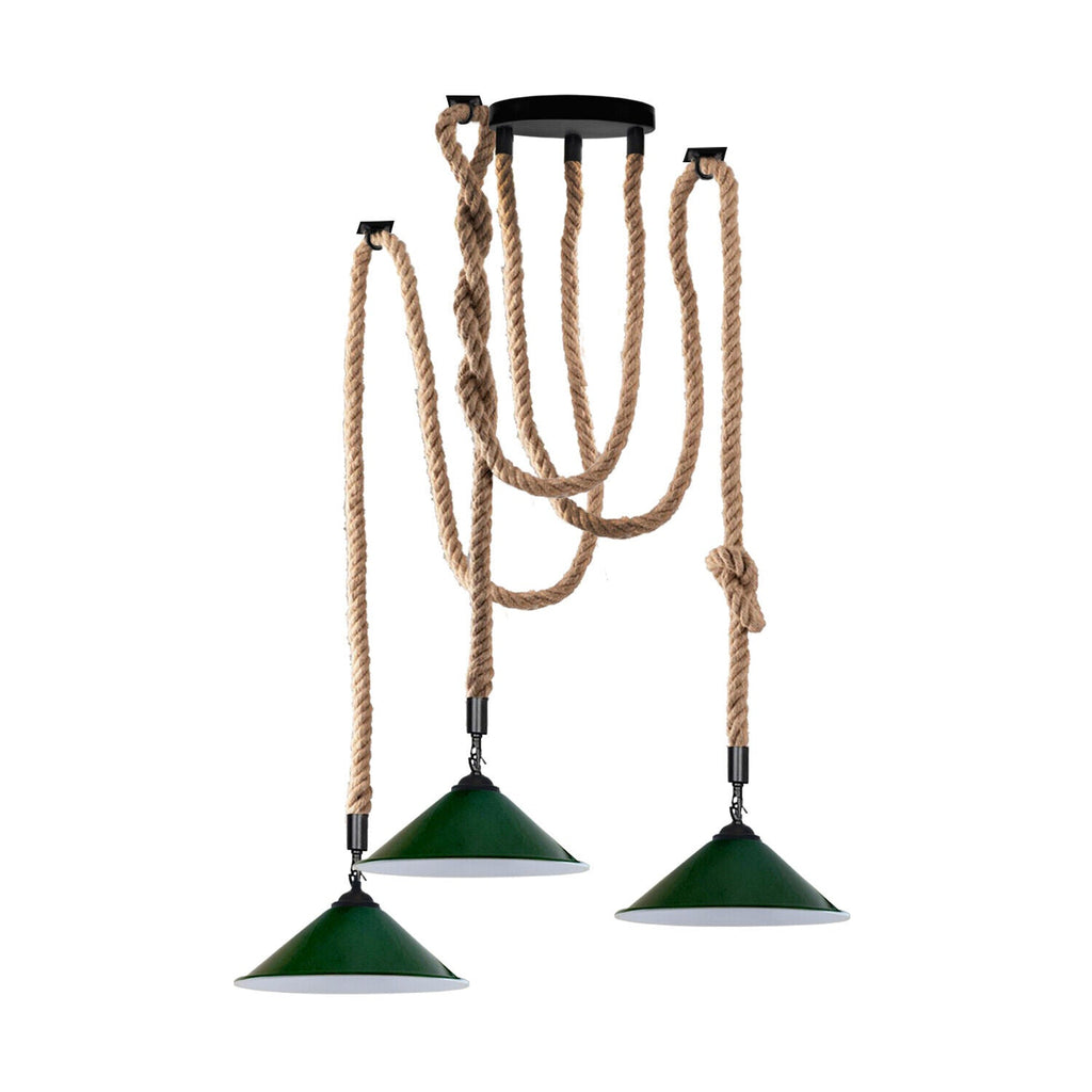The Marrowdale Pendant Chandelier — Hemp & Cone (3-Head)
