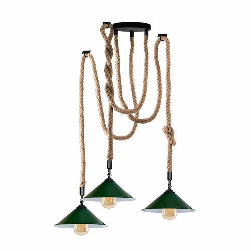 The Marrowdale Pendant Chandelier — Hemp & Cone (3-Head)