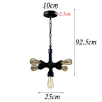 The Wrenhurst Pendant — Black Industrial Pipe Chandelier