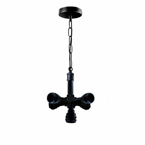 The Wrenhurst Pendant — Black Industrial Pipe Chandelier