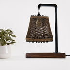 The Halston Lamp — Rattan & Industrial Pipe Design