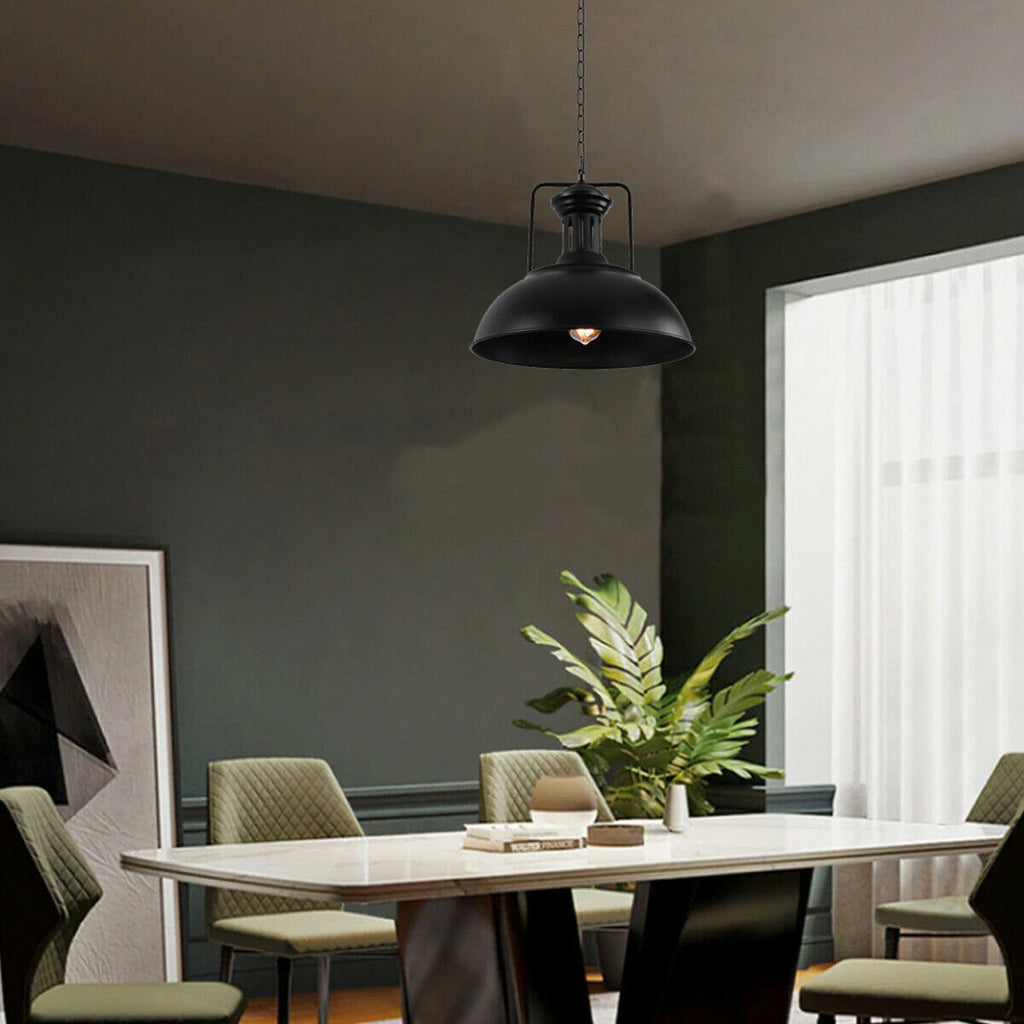 The Blackwell Pendant — Chain-Hung Industrial Dome Light