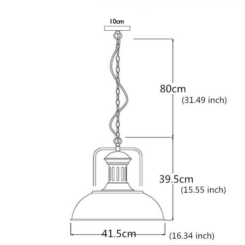 The Blackwell Pendant — Chain-Hung Industrial Dome Light