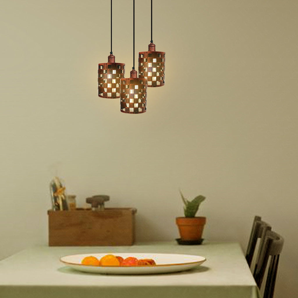 The Ferrovia Pendant — 3-Way Cage Cluster