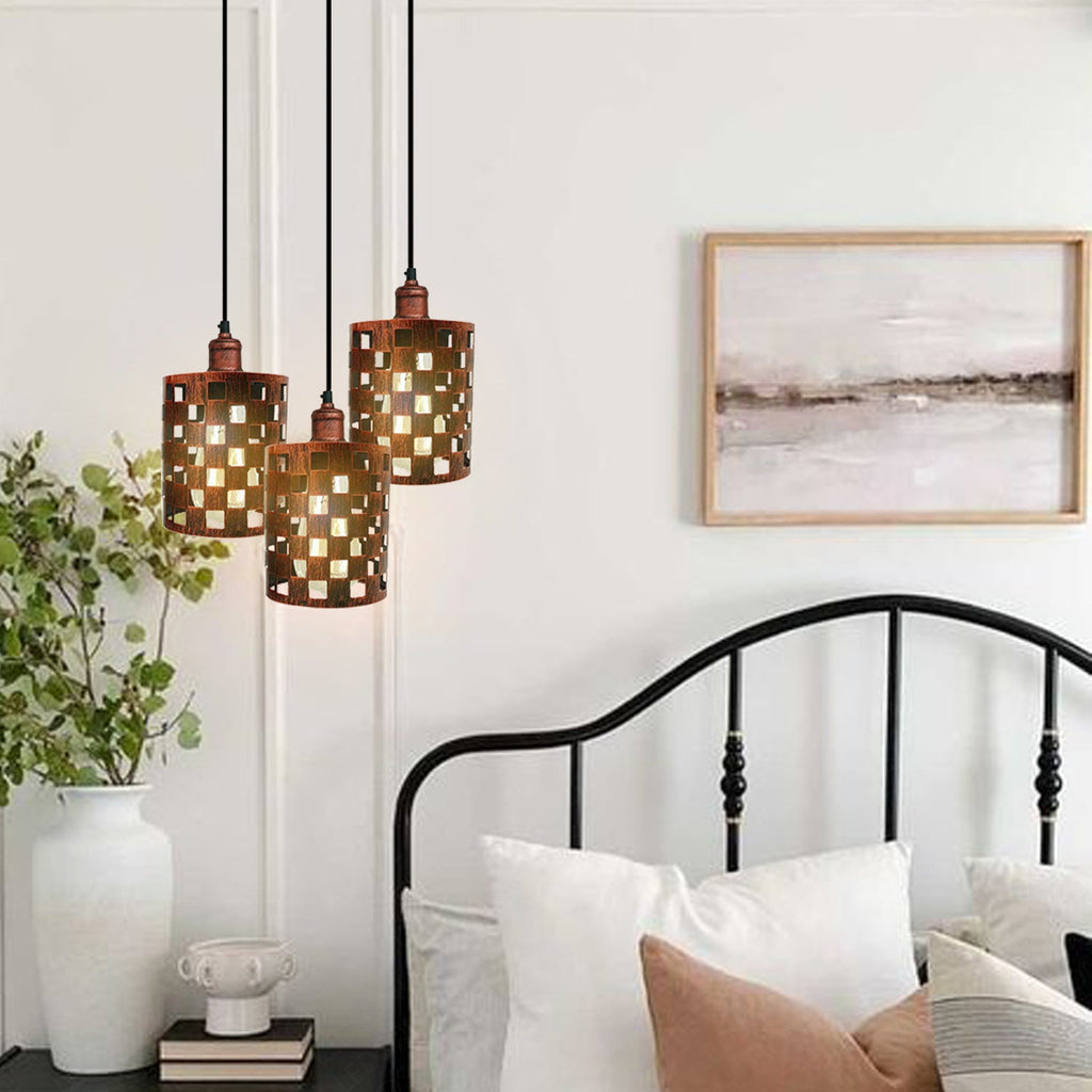 The Ferrovia Pendant — 3-Way Cage Cluster