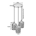 The Ferrovia Pendant — 3-Way Cage Cluster