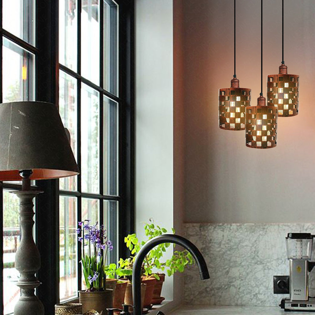 The Ferrovia Pendant — 3-Way Cage Cluster
