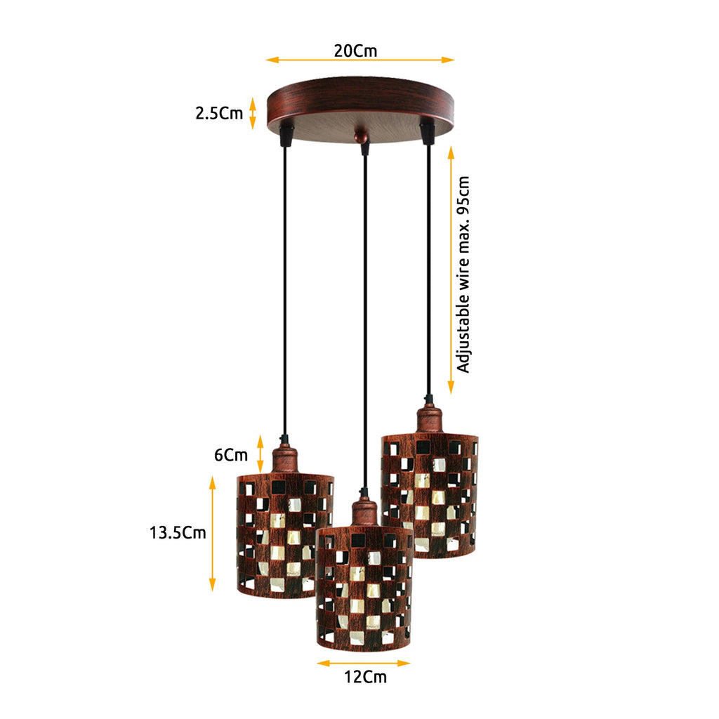The Ferrovia Pendant — 3-Way Cage Cluster