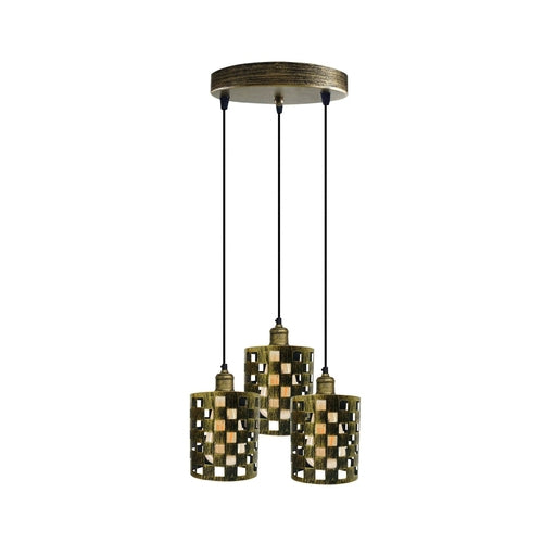 The Ferrovia Pendant — 3-Way Cage Cluster