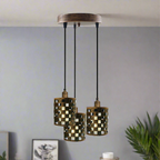 The Ferrovia Pendant — 3-Way Cage Cluster