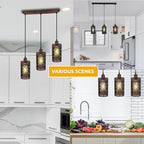 The Heritage - Rustic Red Triple-Pendant Fixture