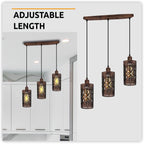 The Heritage - Rustic Red Triple-Pendant Fixture