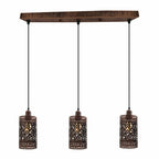 The Heritage - Rustic Red Triple-Pendant Fixture