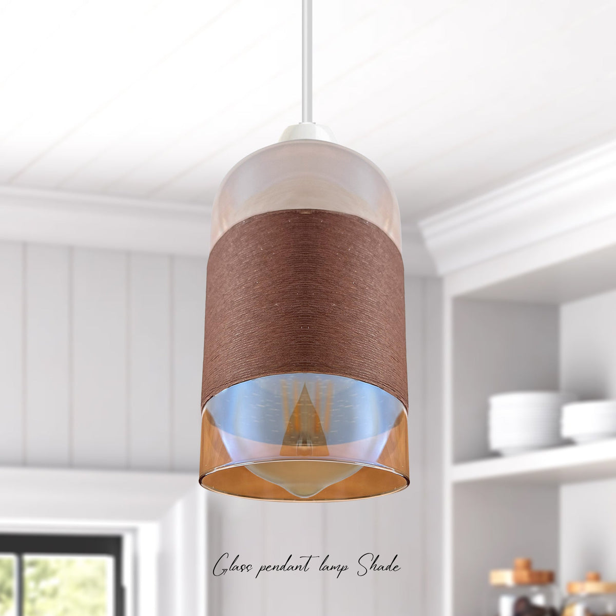 The Fleurine Shade — Floral Glass, Chrome Finish