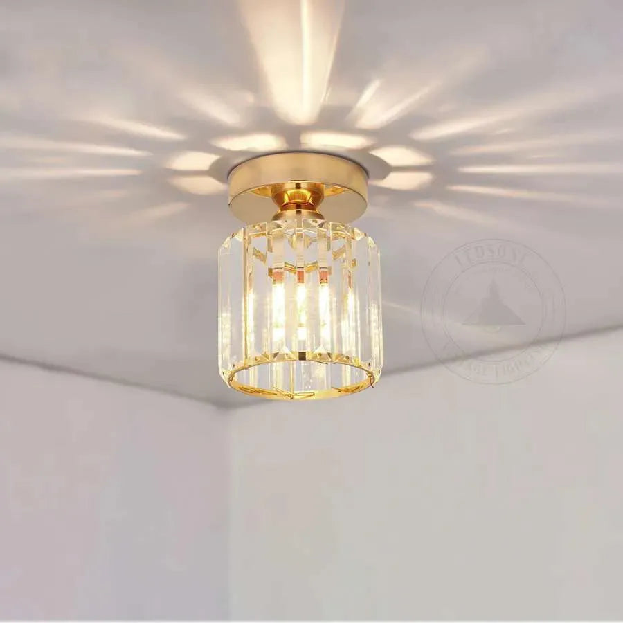 The Aldwych Light — Art Deco Crystal Flush Ceiling Light