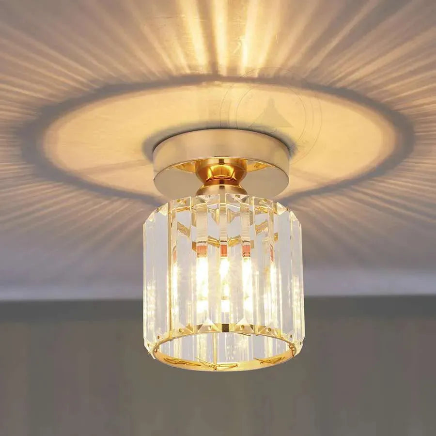 The Aldwych Light — Art Deco Crystal Flush Ceiling Light