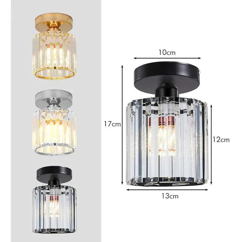 The Aldwych Light — Art Deco Crystal Flush Ceiling Light