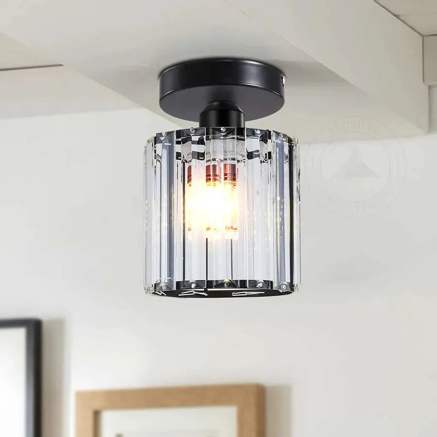 The Aldwych Light — Art Deco Crystal Flush Ceiling Light