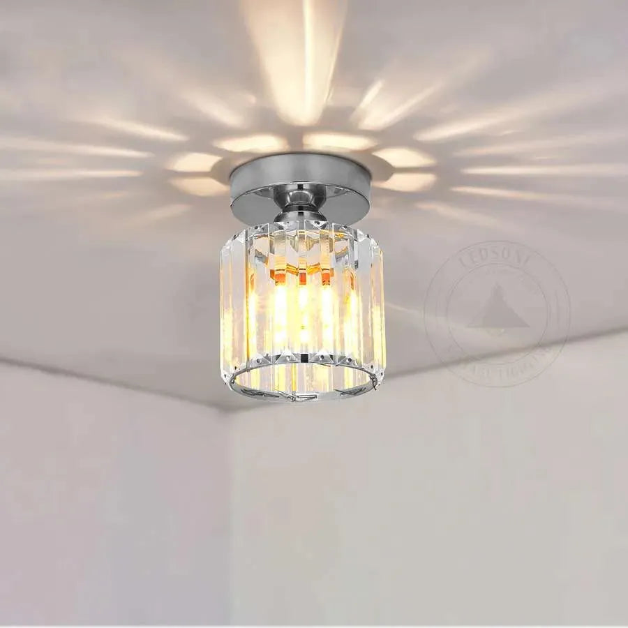 The Aldwych Light — Art Deco Crystal Flush Ceiling Light