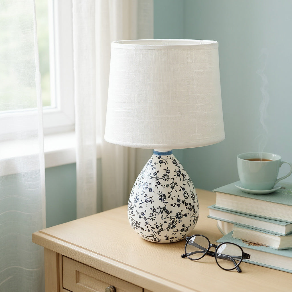 The Bramble Table Lamp — Floral Ceramic Bedside Lamp
