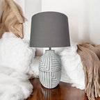 The Elderfen Table Lamp — Textured Ceramic Urn