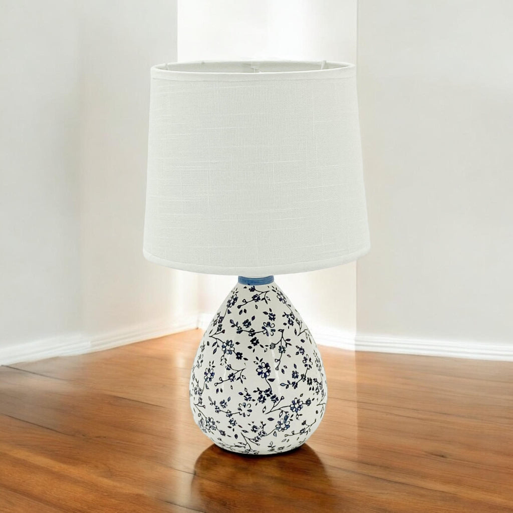 The Bramble Table Lamp — Floral Ceramic Bedside Lamp
