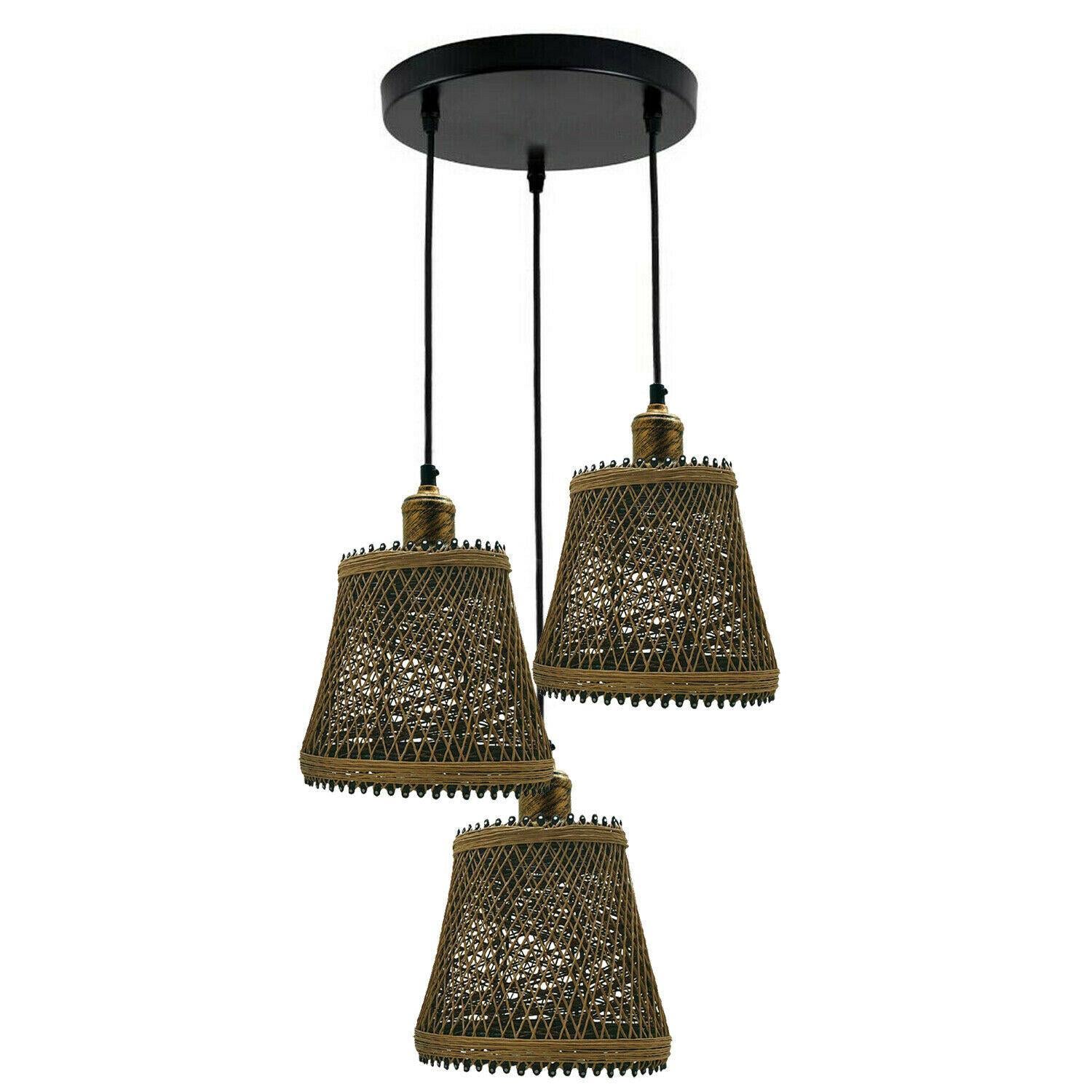 The Reedfall Pendant — 3-Arm Rattan