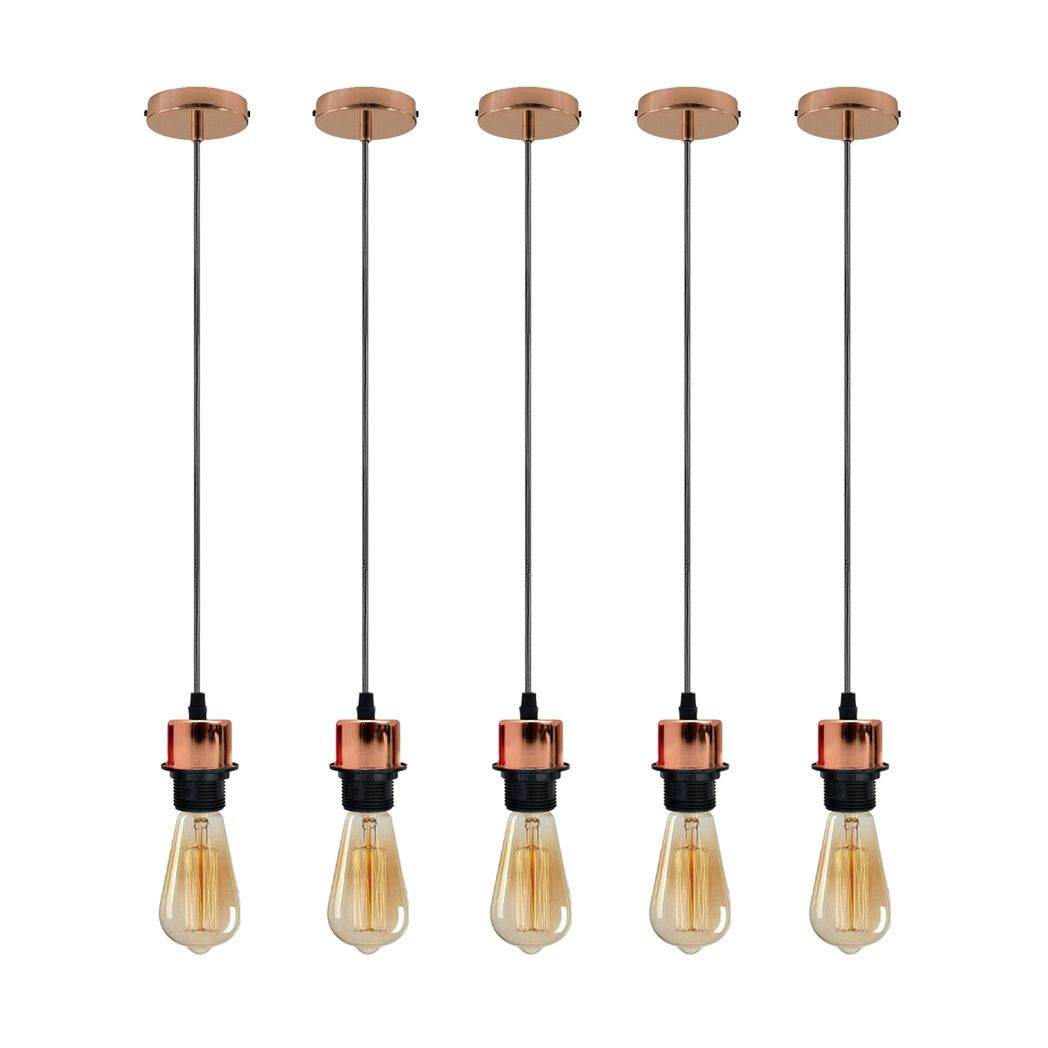 The Foxglove Pendant Set — Rose Gold (5-Drop)