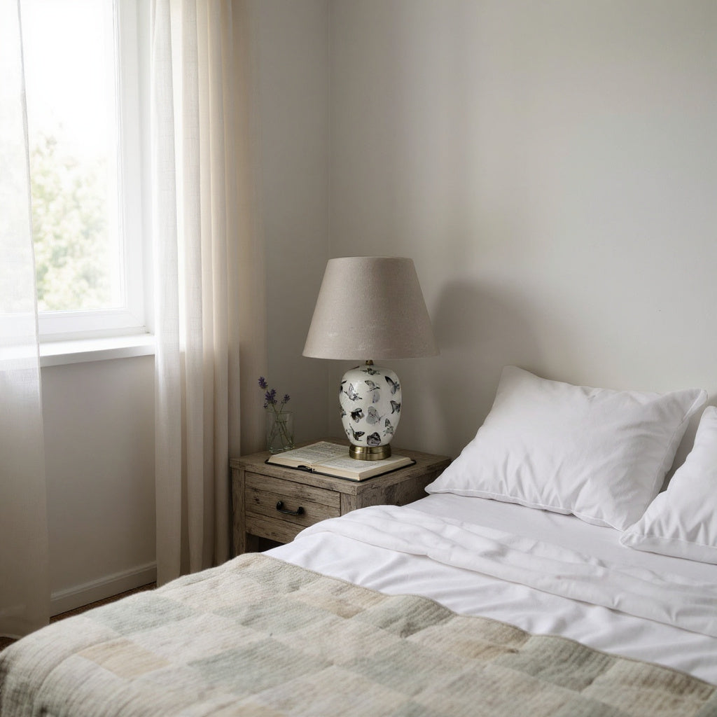 The Cavendish Table Lamp — Ceramic Butterfly Accent Lamp