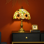 The Belmara Sunflower — Stained Glass Table Lamp