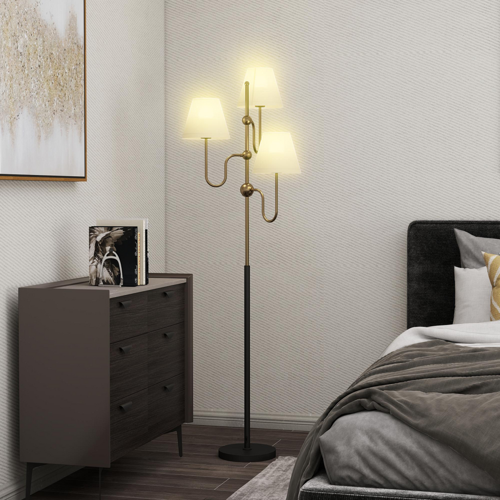 The Elysian Floor Lamp — 3-Light Golden Branch Standing Light