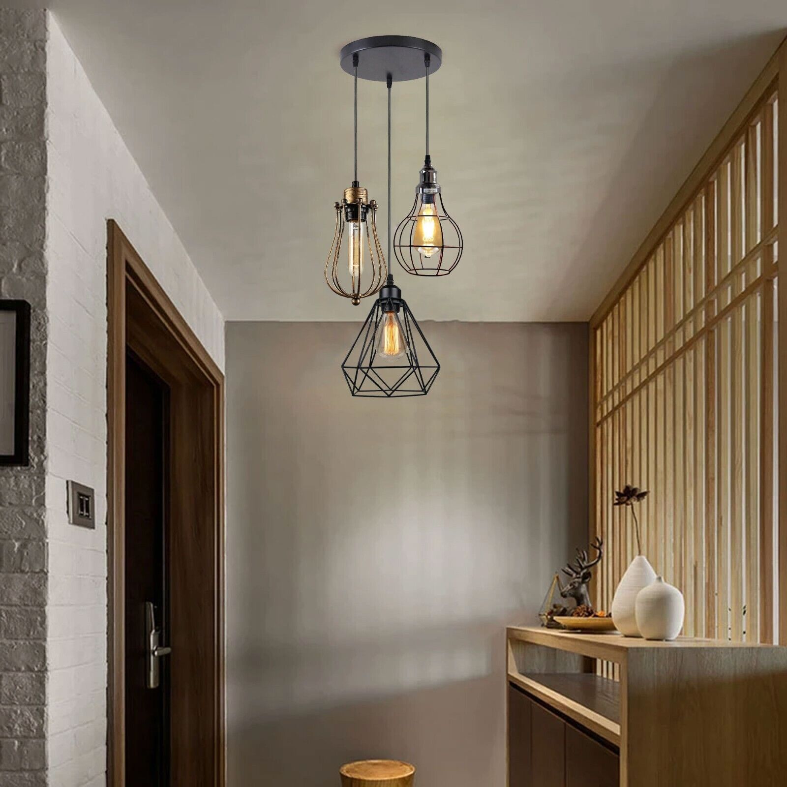 The Trellica Pendant — Triple Cage Cluster